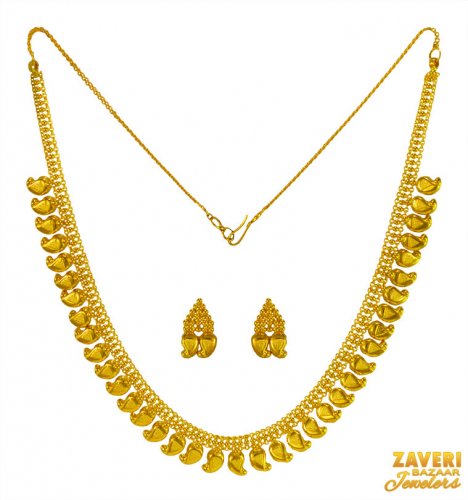 22k Gold  Necklace Set 