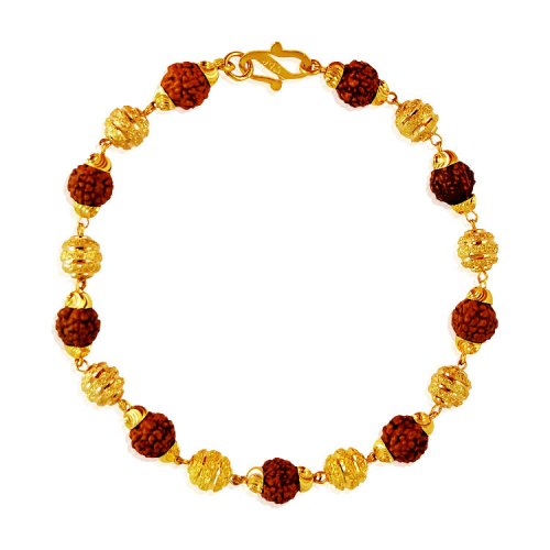 22k Gold Rudraksha Bracelet 