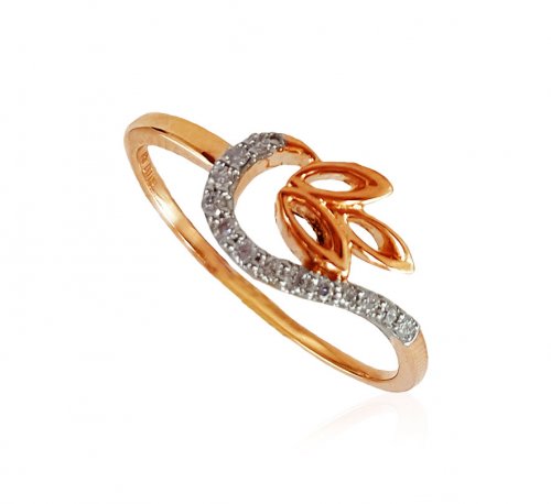 18k Rose Gold Diamond Ladies ring 