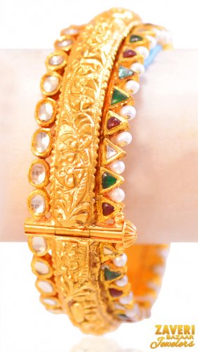 22Kt Gold Antique Kada (1 Pc) 