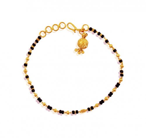 22K Black Beads Bracelet  