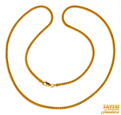 22kt Gold Flat Link Chain 