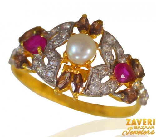 22 kt Gold stone ring 
