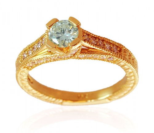 Certified Diamond 18K Gold Ring 