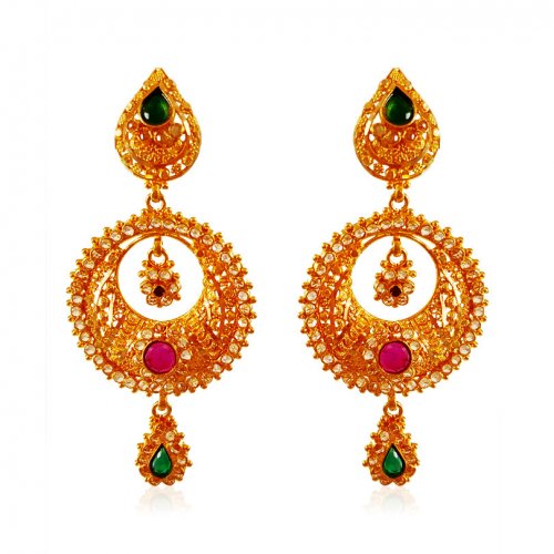 22k Gold Chand bali Earrings 