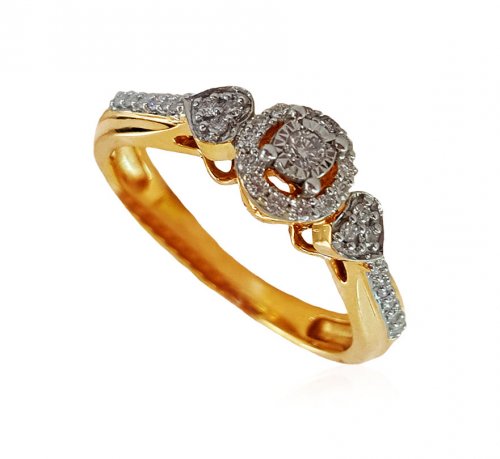 18K Yellow Gold Diamond Ring 