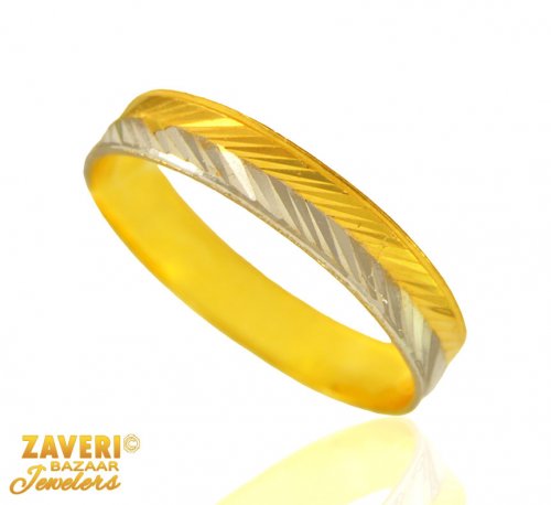 22 Kt Gold Two Tone Band (Ring) 