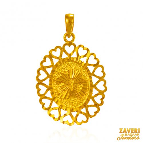 22Kt Gold Designer OM Pendant 