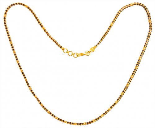 22Kt Gold Beads Mangalsutra Chain 