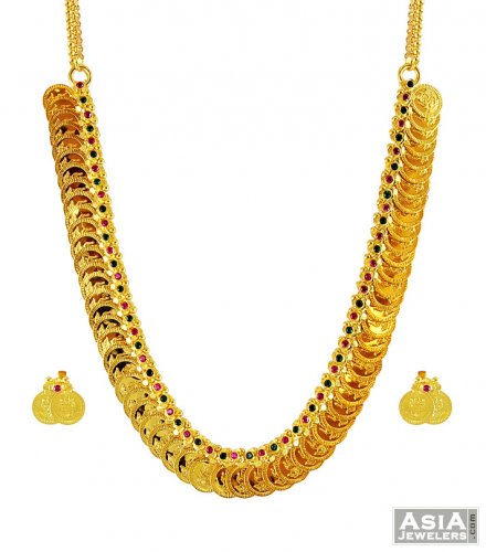 22k Gold Kasu Mala Set 