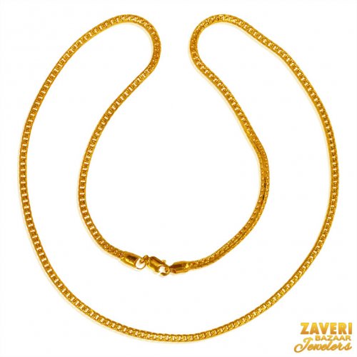 22Kt Fox Tail Gold Chain 22in 