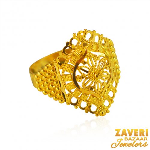 22K Gold Ring for Men - 235-GR7926 in 3.550 Grams