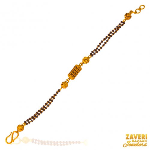22K Antique Black Beads Bracelet  