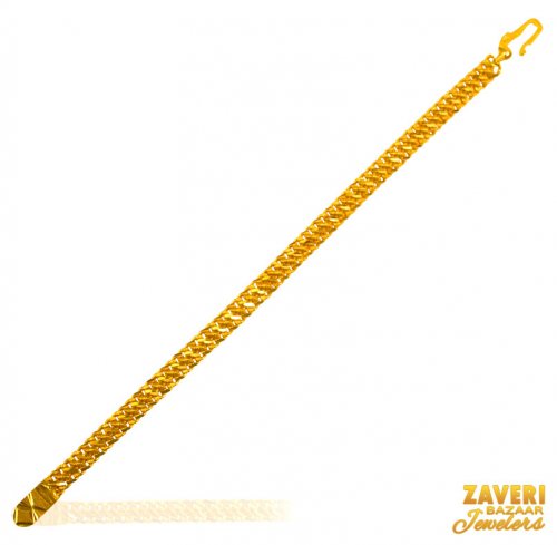 22 Kt Gold Mens Bracelet - AjBr66452 - 22 Kt Gold bracelet for Men's ...