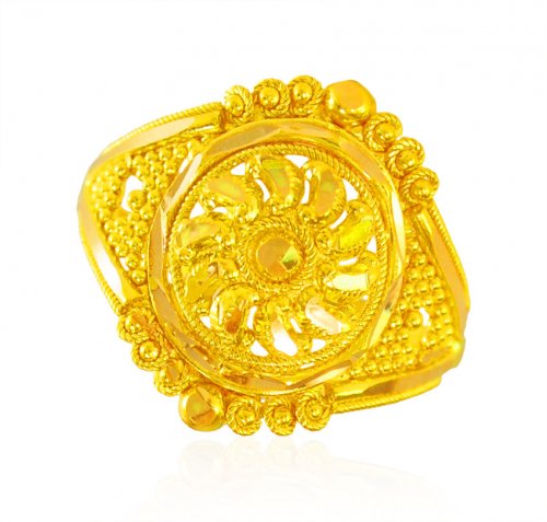 22 Karat Gold Filigree Ring 