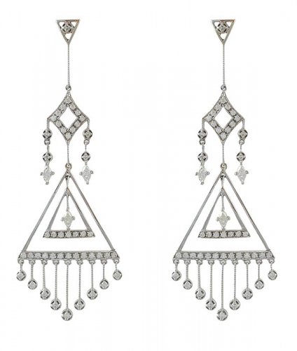 White Gold Fancy Earrings 