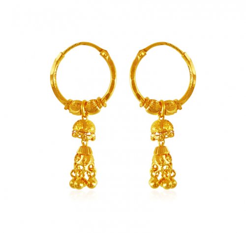 22K Gold Hoop Earrings 