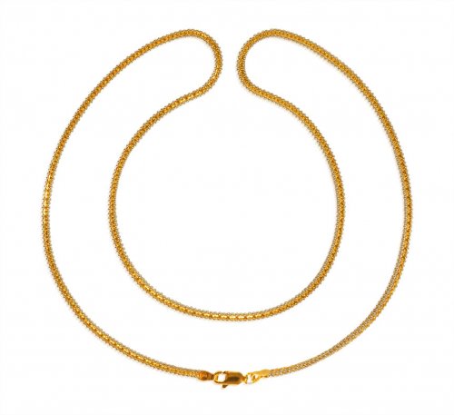 22 Karat Gold Two Tone Ladies Chain 