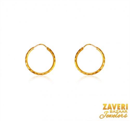 22 Kt Gold Hoop Earrings  