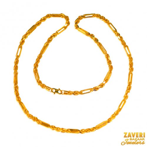 22Kt Gold Cartier Rope Chain   