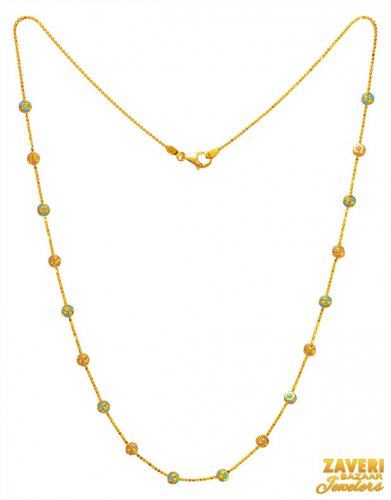 22k Gold Fancy Beads Chain 