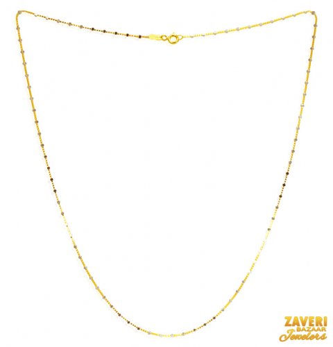 22Kt Gold Two Tone Fancy Chain 
