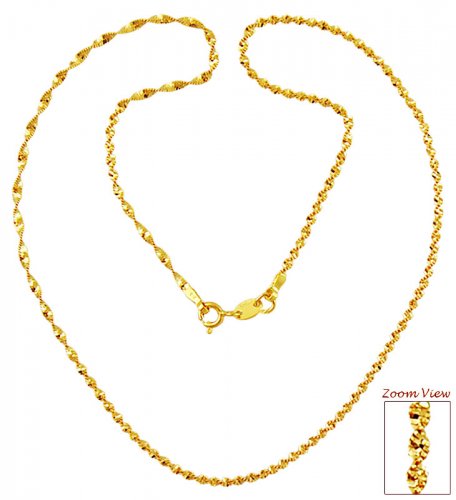 Spiraling Squares 22K Gold Chain For Men