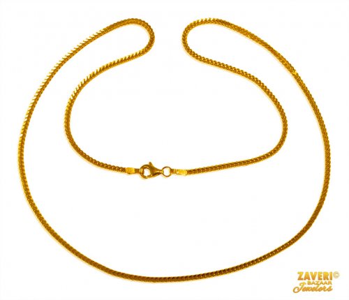 Box Chain 22 Kt Gold (18 In) 