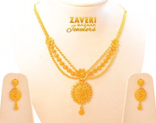 22Kt Gold Necklace Set 