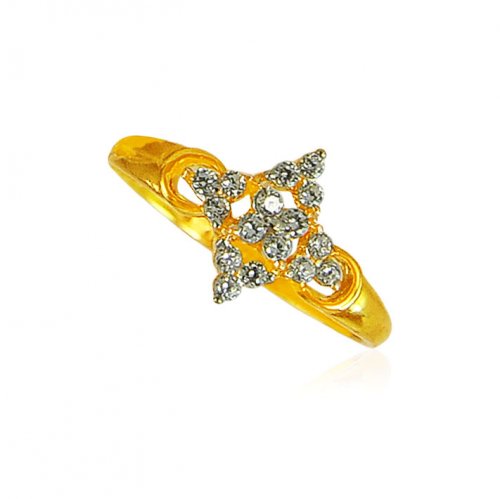22kt Gold Signity Stones Ring 