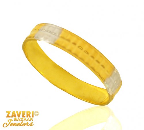 Fancy Two Tone Gold Band 