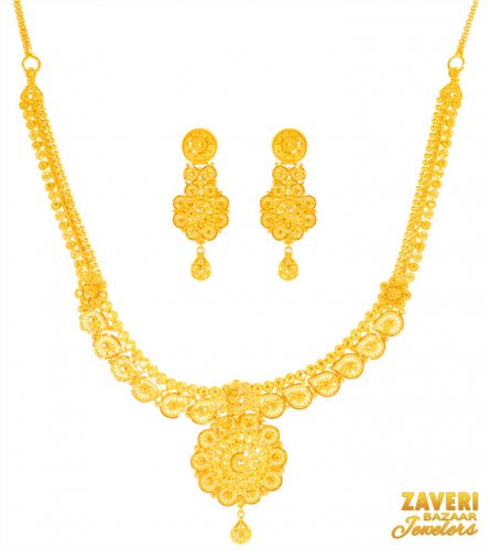 22 Karat Gold Necklace Set 