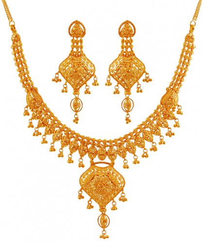 22k Gold Designer Necklace 