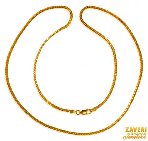 22kt Gold Fox Tail Chain (21 inch) 