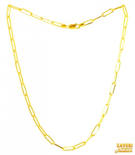 22Kt Gold Paper Clip Chain 