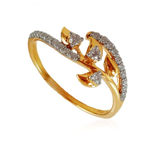 Fancy Gold 18K Diamond Ring  