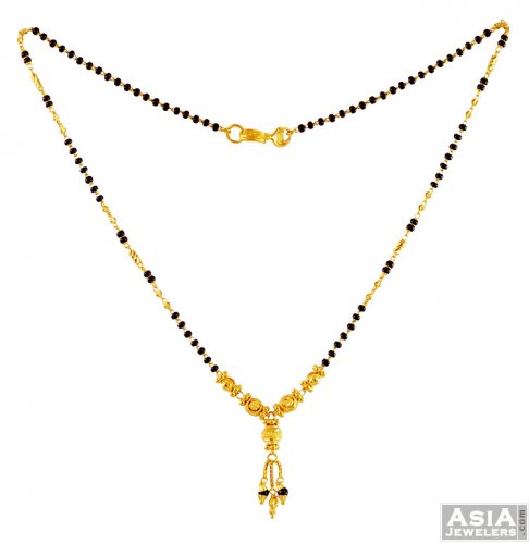 22K Fancy Mangalsutra Chain - AjCh56533 