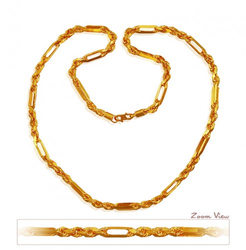 Gold Heavy Rope Chain (22 inch) 