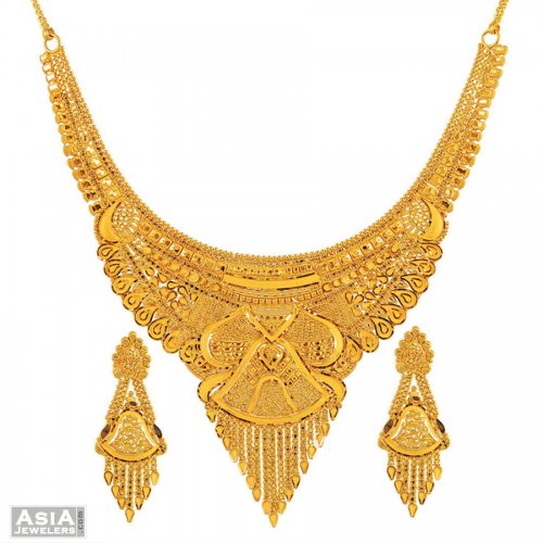 Yellow Gold Necklace Set (22K) 