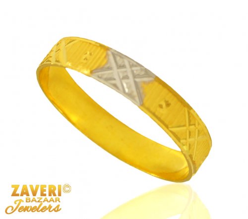 Fancy Two Tone 22K Band 