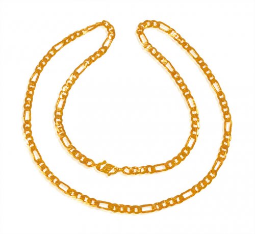 22 Kt Gold Figaro Chain  