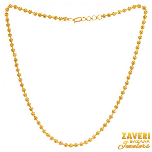 22Kt Gold Fancy Beads Chain 