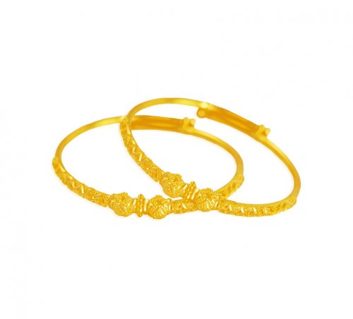 22K Gold Kada For Kids (2PCs) 