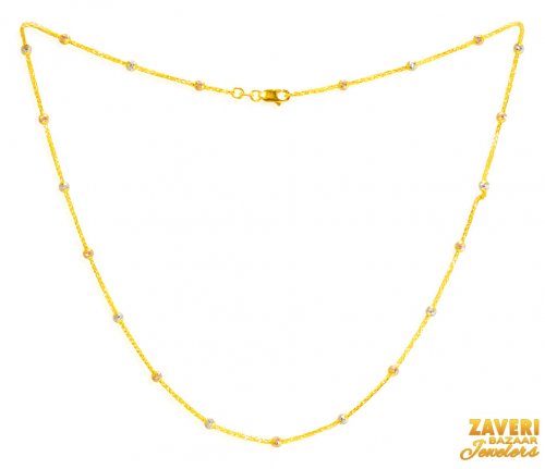 22Kt Gold Multi Tone Fancy Chain 