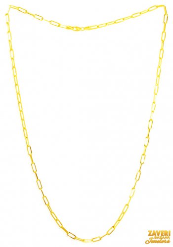 22Kt Gold Paper Clip Chain 