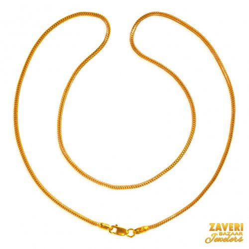22kt Gold Two Tone Chain (18 Inch) 