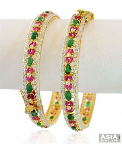 22k Precious Stones Bangle (1 Pc only) 