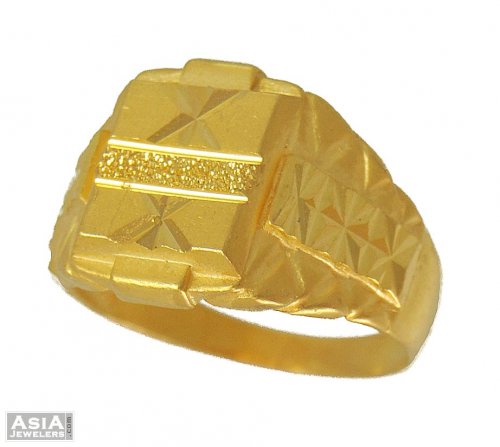 22K Mens Gold Ring 