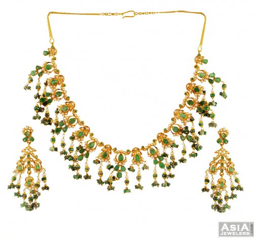 22K Indian Necklace Set 
