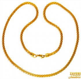  22 Kt Gold Box Chain  (20In) ( Plain Gold Chains )